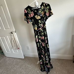 Black Floral Jumpsuit from Nicole by Nicole miller, size 4